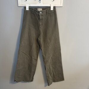 women’s army green wide leg jeans